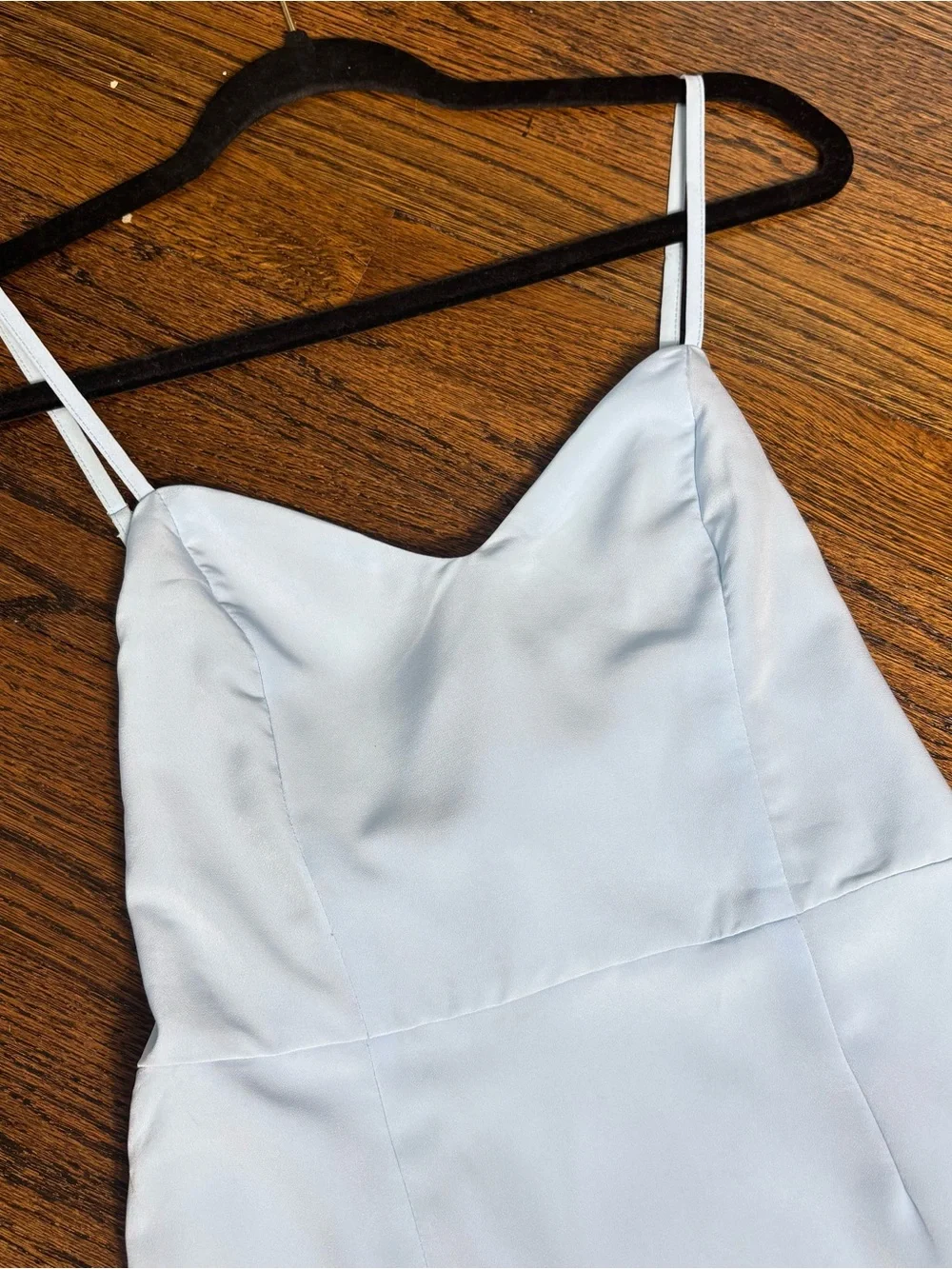 Hello Molly Light Blue Spaghetti-Strap Mini Dress Tie back Sz 6 Homecoming